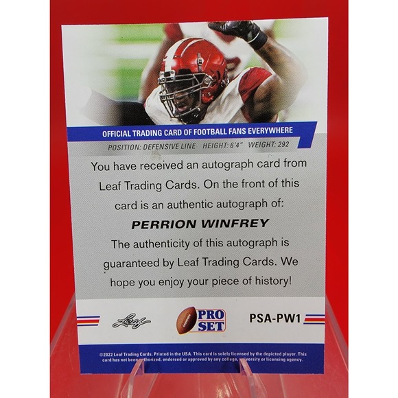 Perrion Winfrey 2022 Leaf Pro Set RC Yellow Auto Oklahoma Sooners Cleveland - Picture 4 of 7